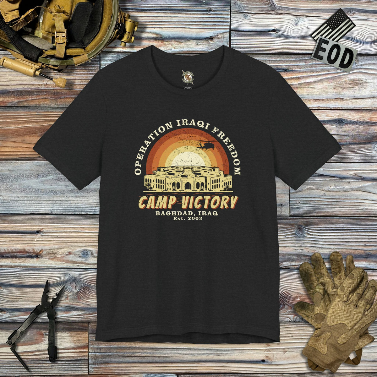 K-Factor Supply Co Camp Victory BCS T-Shirt Solid Black Blend / S