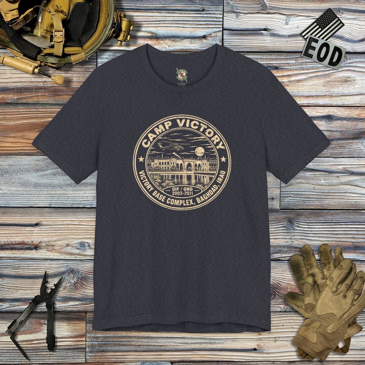 K-Factor Supply Co Camp Victory Icon Mk 2 T-Shirt Heather Navy / S