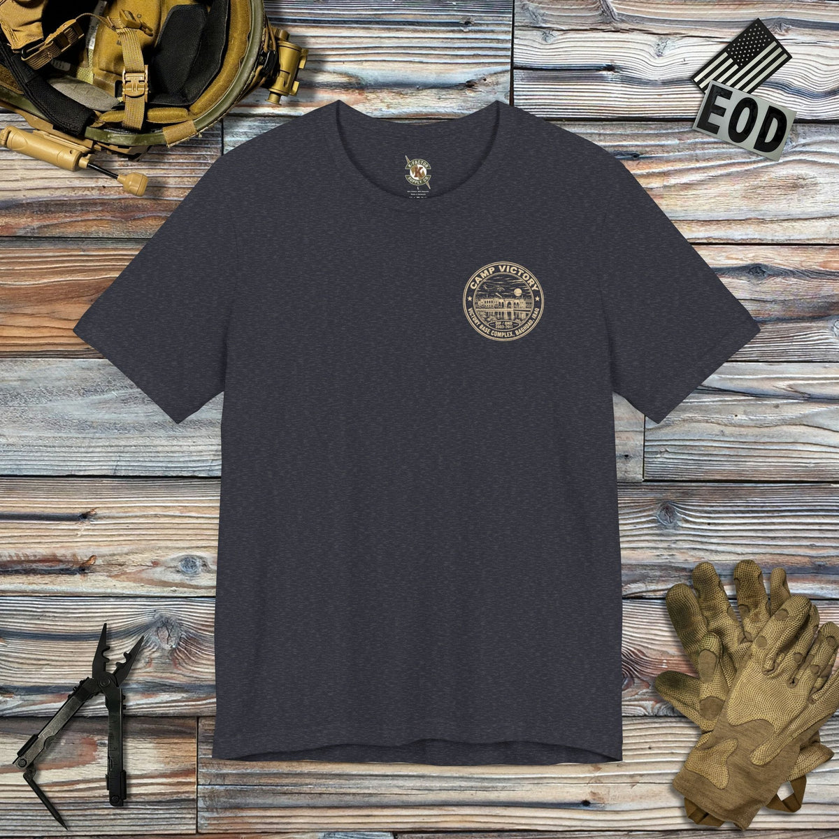 K-Factor Supply Co Camp Victory Lakeside Destination (Back Print) T-Shirt