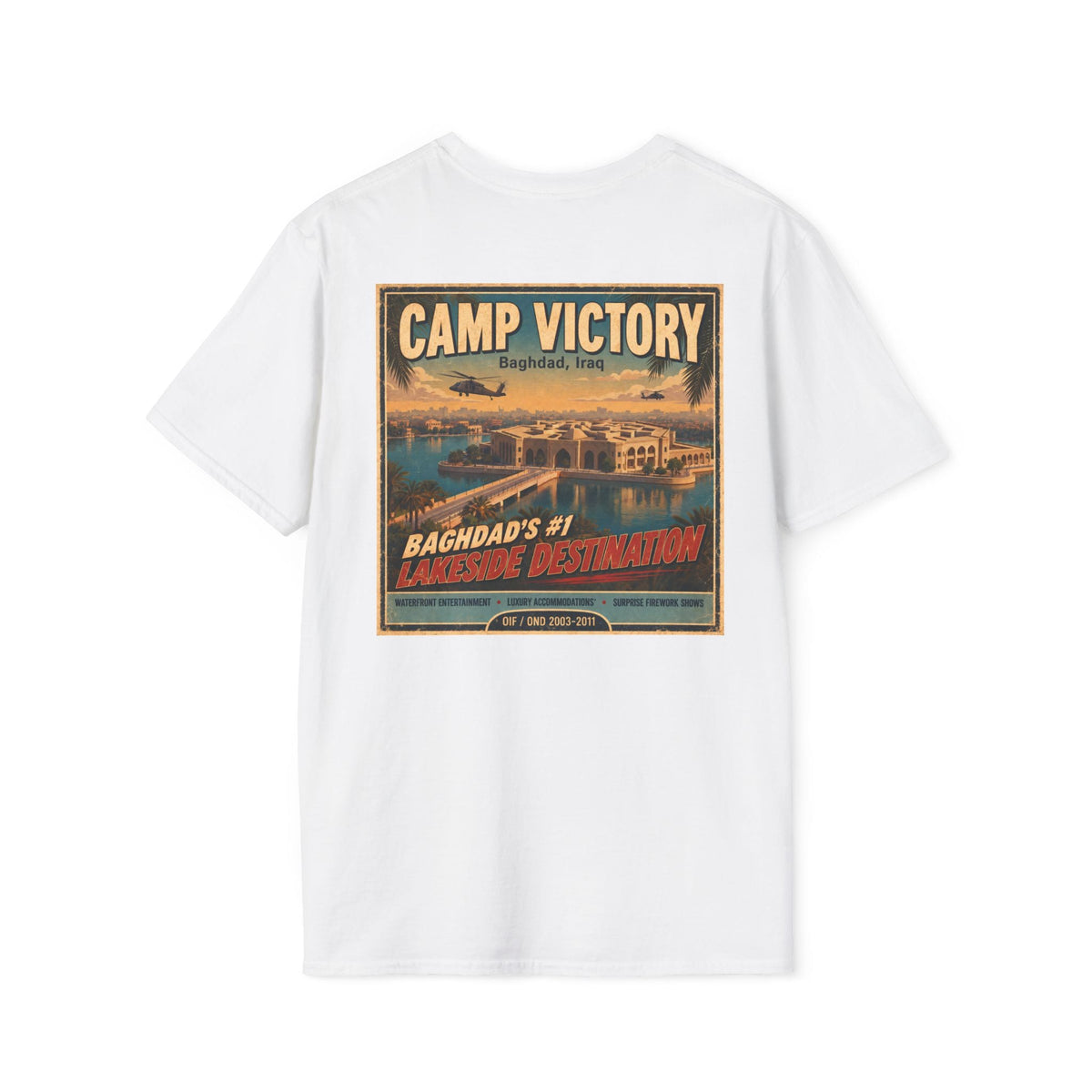 K-Factor Supply Co Camp Victory Travel [Back Print] (B+T) T-Shirt