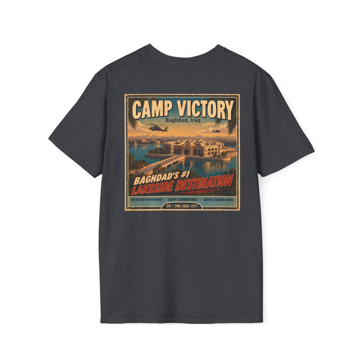 K-Factor Supply Co Camp Victory Travel [Back Print] (B+T) T-Shirt