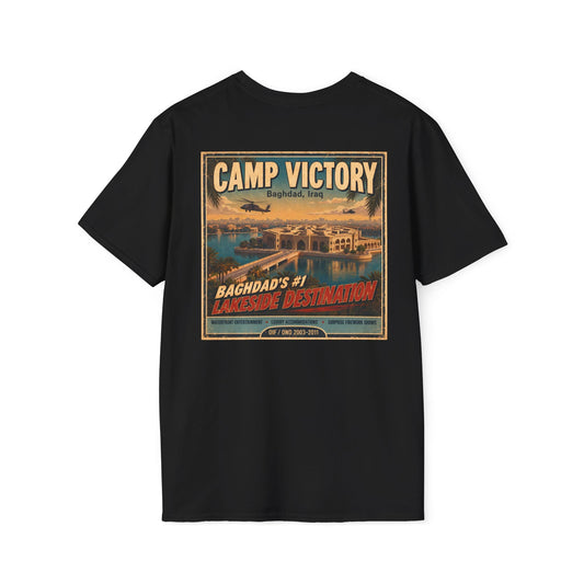 K-Factor Supply Co Camp Victory Travel [Back Print] (B+T) T-Shirt 2XL / Black