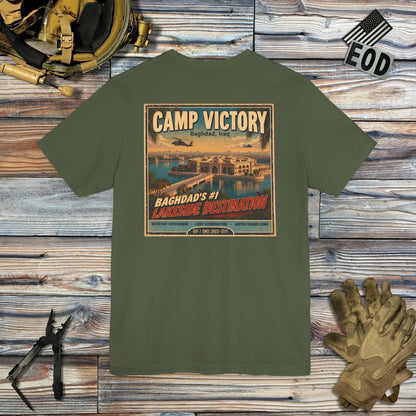 K-Factor Supply Co Camp Victory Travel (Back Print) T-Shirt