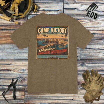 K-Factor Supply Co Camp Victory Travel (Back Print) T-Shirt