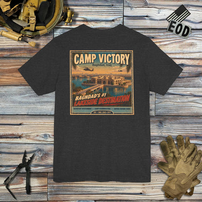 K-Factor Supply Co Camp Victory Travel (Back Print) T-Shirt
