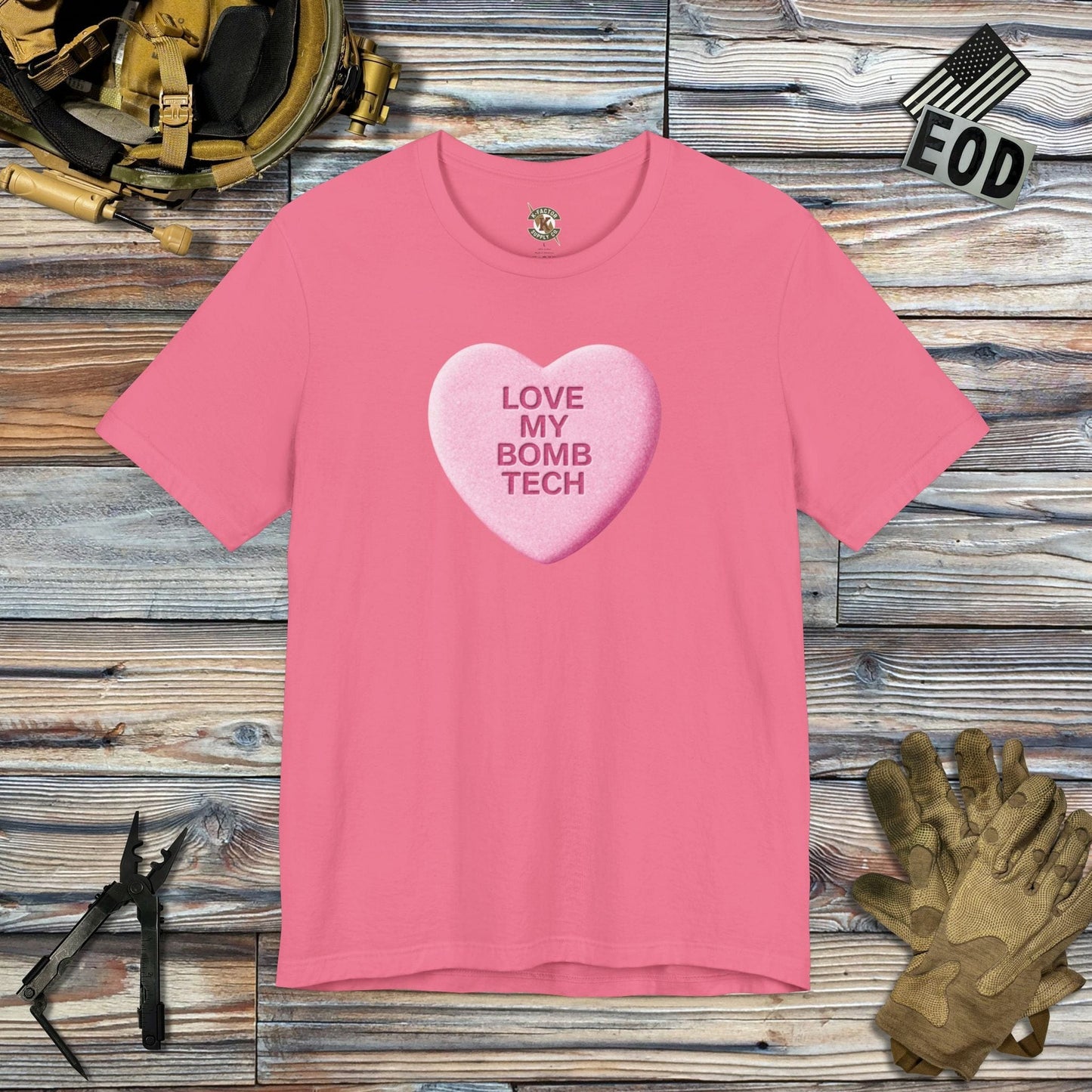 K-Factor Supply Co Candy Heart T-Shirt Charity Pink / S