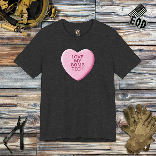 K-Factor Supply Co Candy Heart T-Shirt Dark Grey Heather / S