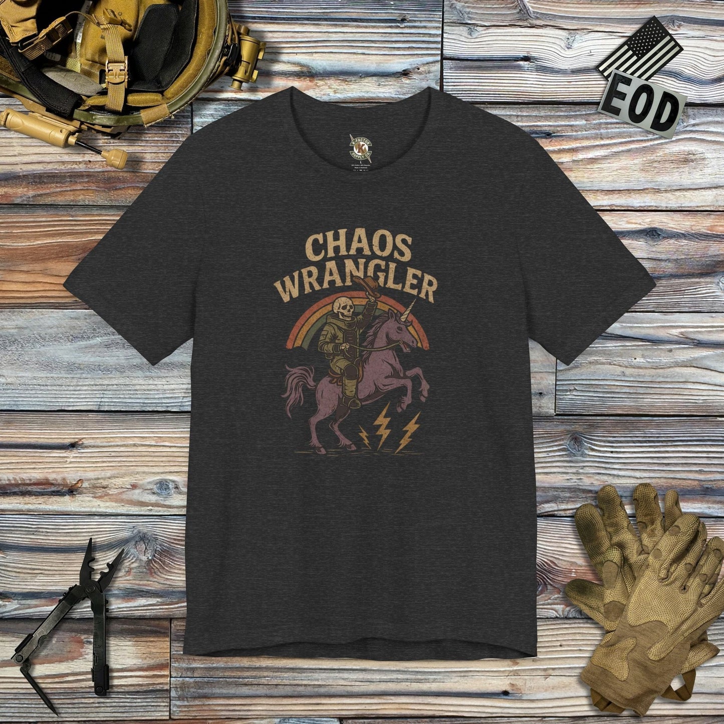K-Factor Supply Co Chaos Wrangler T-Shirt Dark Grey Heather / S