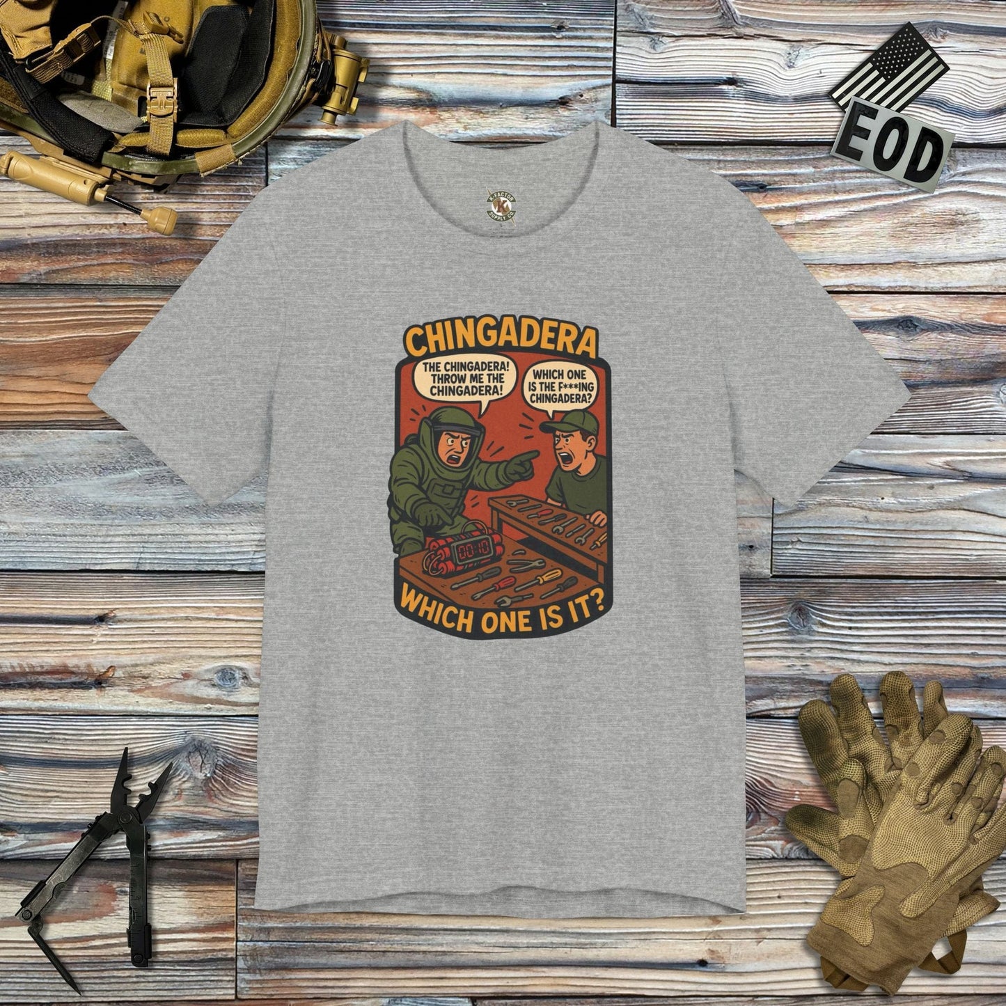 K-Factor Supply Co Chingadera T-Shirt Athletic Heather / S