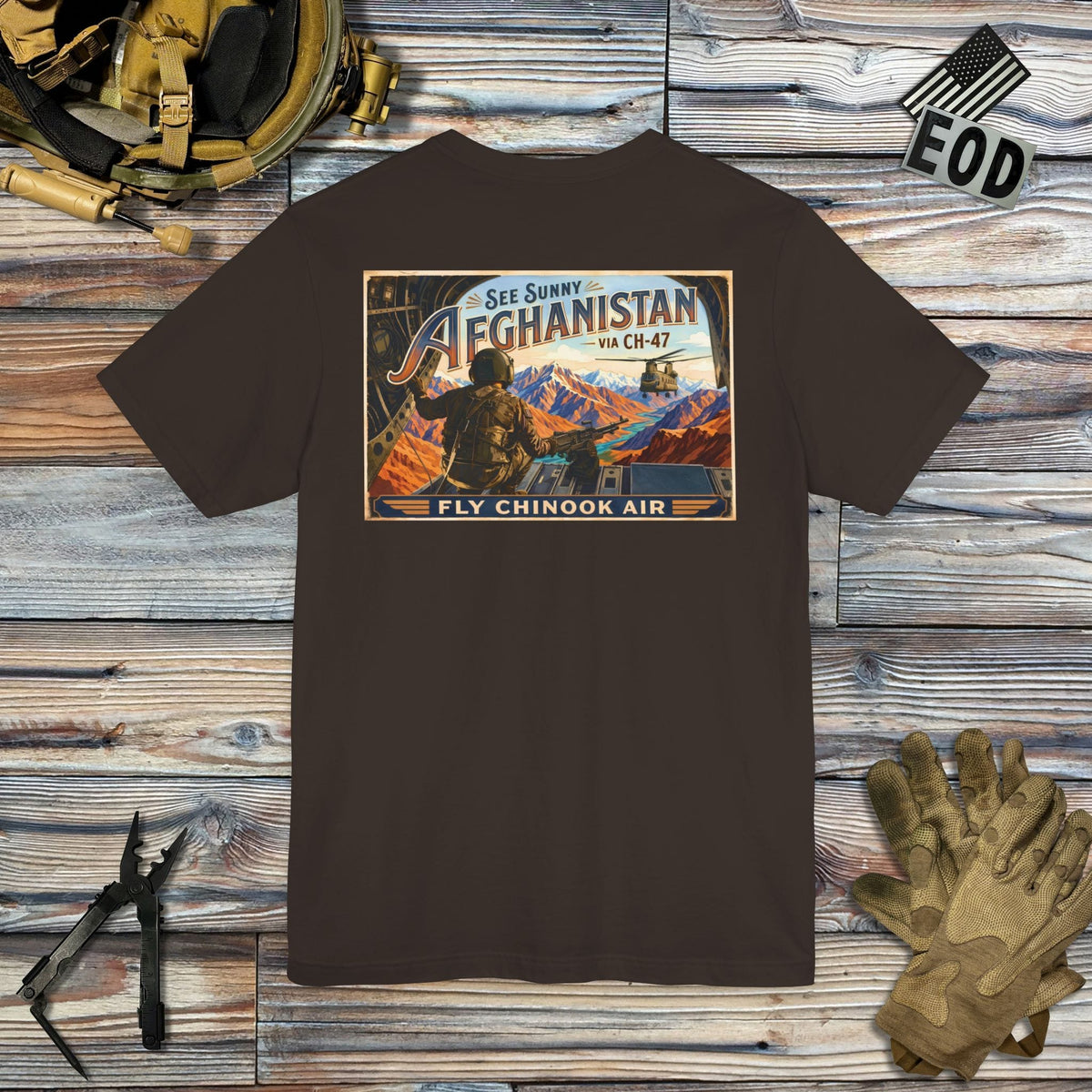 K-Factor Supply Co Chinook Air (Back Print) T-Shirt
