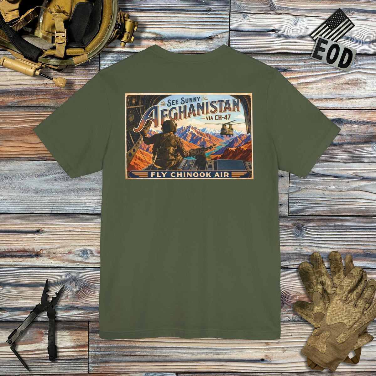 K-Factor Supply Co Chinook Air (Back Print) T-Shirt