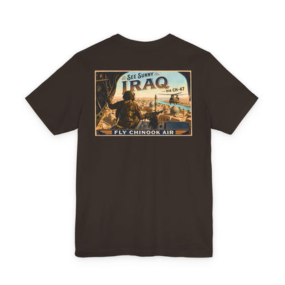 K-Factor Supply Co Chinook Air - Iraq (Back Print) T-Shirt