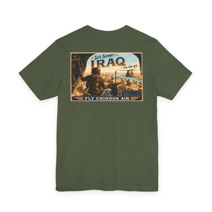 K-Factor Supply Co Chinook Air - Iraq (Back Print) T-Shirt