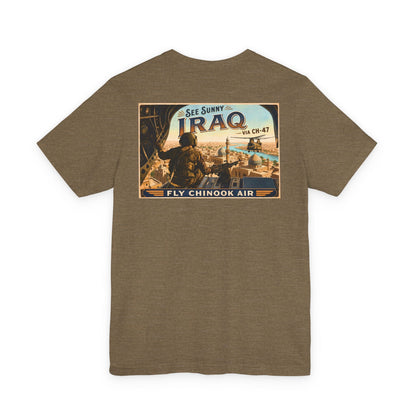 K-Factor Supply Co Chinook Air - Iraq (Back Print) T-Shirt