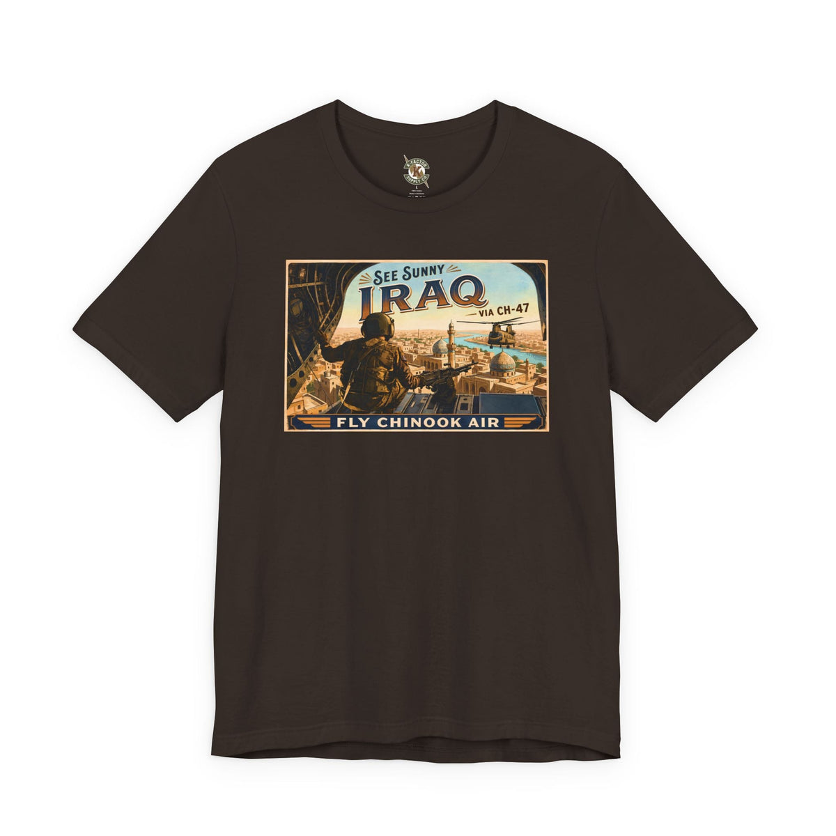 K-Factor Supply Co Chinook Air - Iraq T-Shirt Brown / S