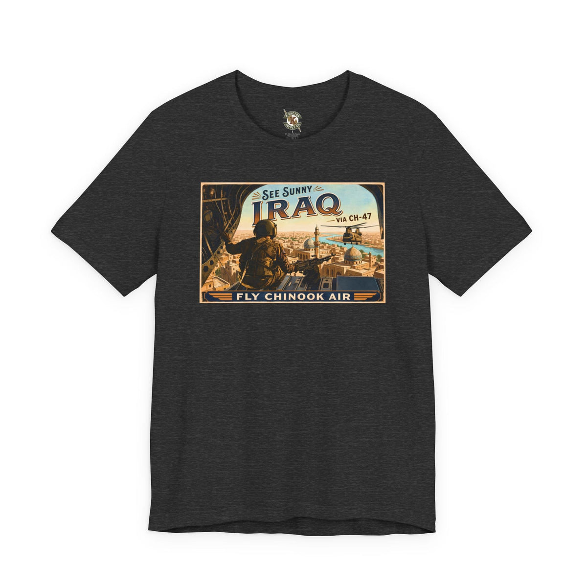 K-Factor Supply Co Chinook Air - Iraq T-Shirt Dark Grey Heather / S