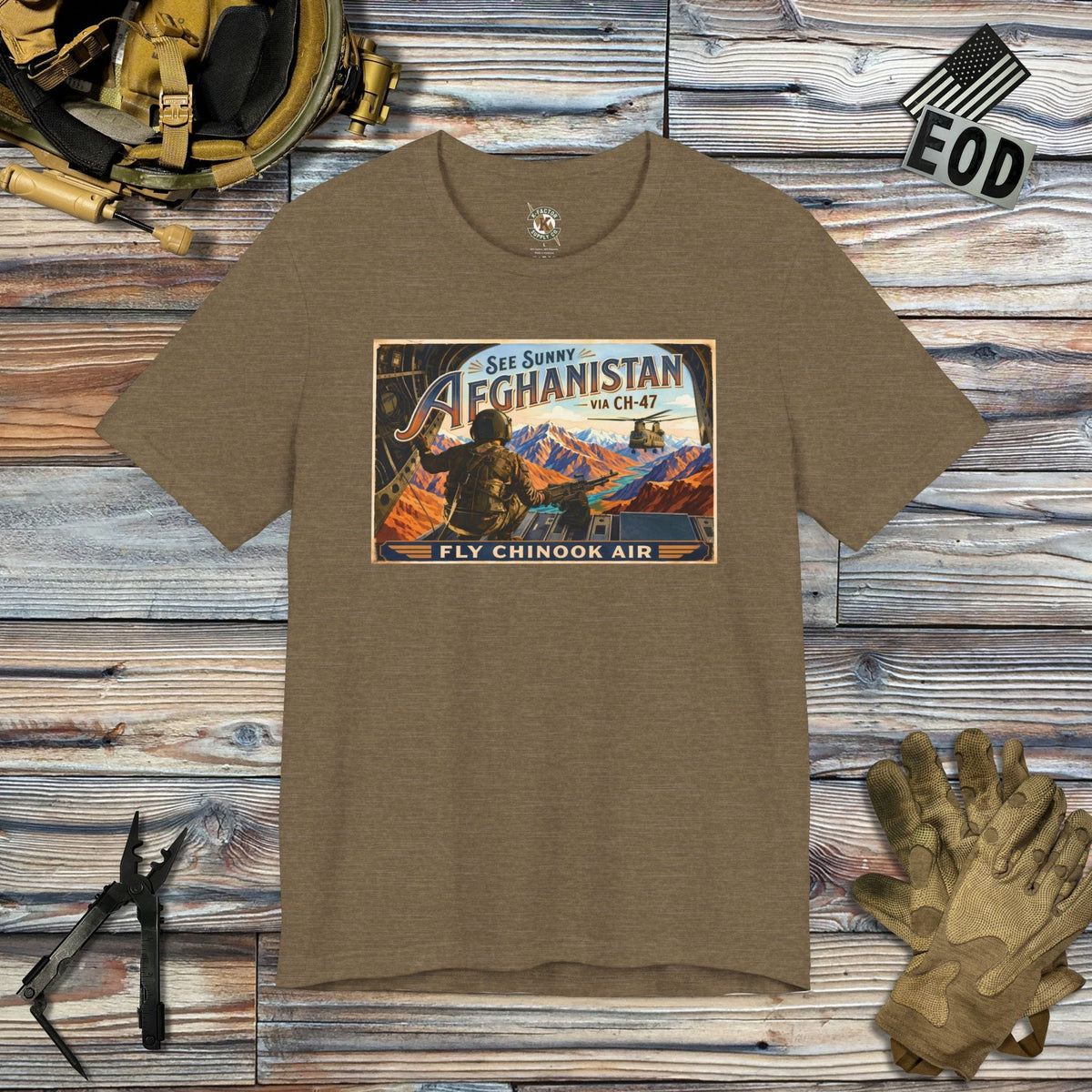 K-Factor Supply Co Chinook Air T-Shirt Heather Olive / S