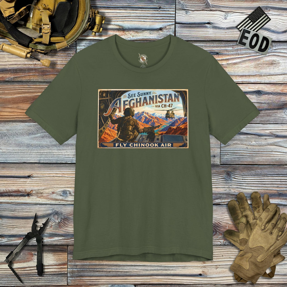 K-Factor Supply Co Chinook Air T-Shirt Military Green / S