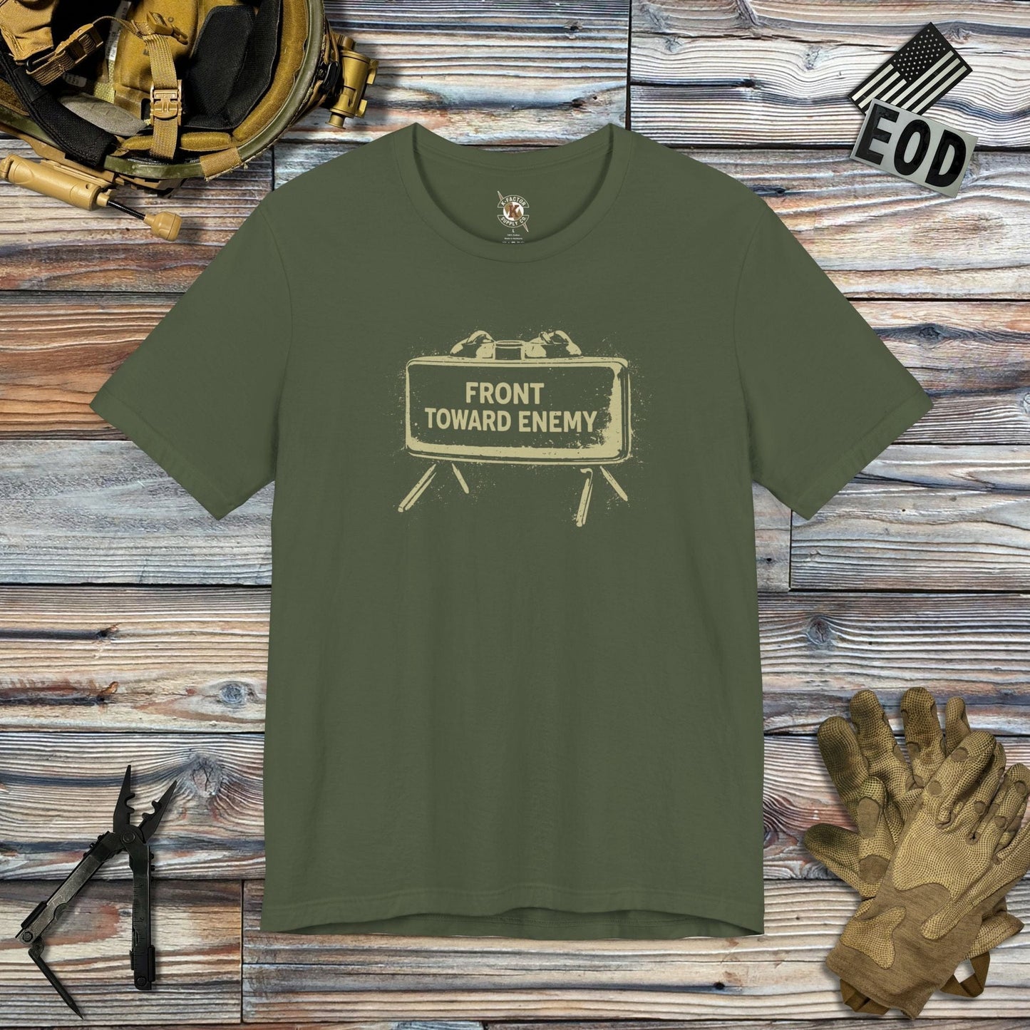 K-Factor Supply Co Claymore Stencil T-Shirt Military Green / S