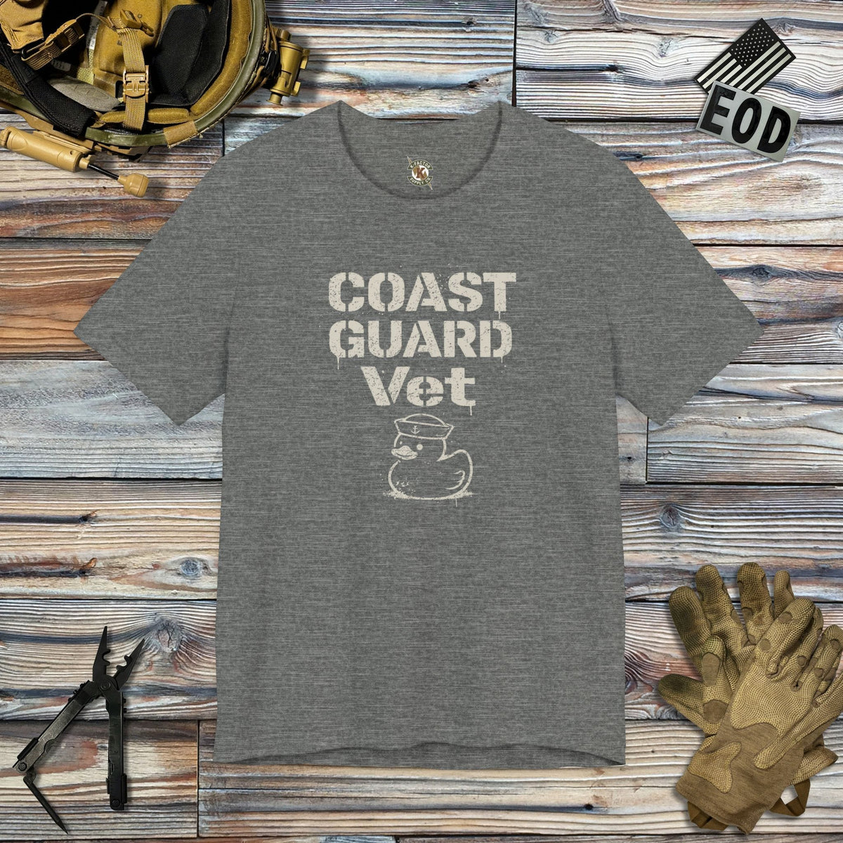 K-Factor Supply Co Coast Guard Vet T-Shirt Deep Heather / S