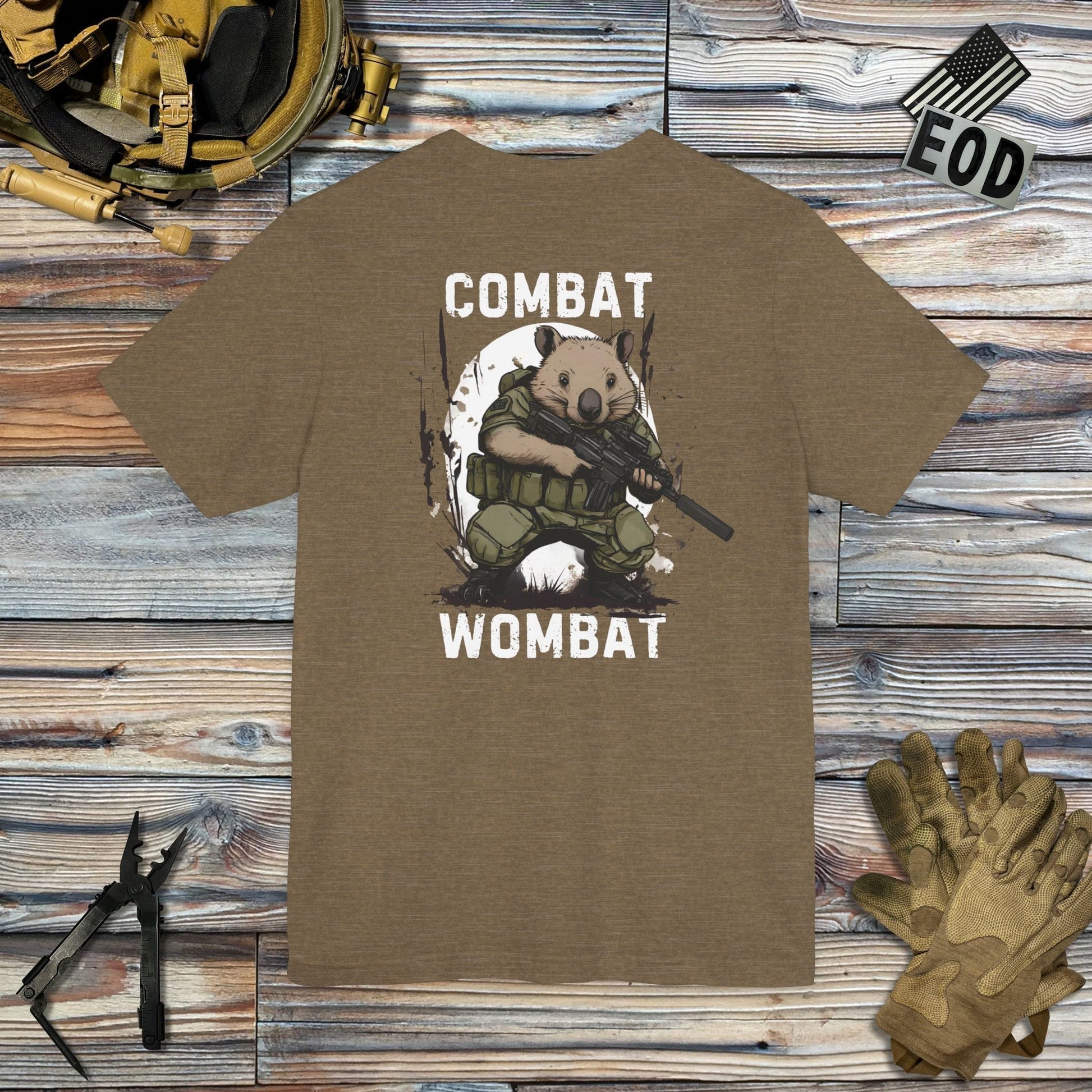 K-Factor Supply Co Combat Wombat (Back Print) T-Shirt