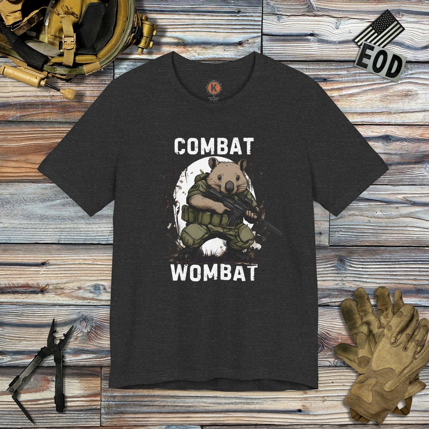 K-Factor Supply Co Combat Wombat T-Shirt Dark Grey Heather / S
