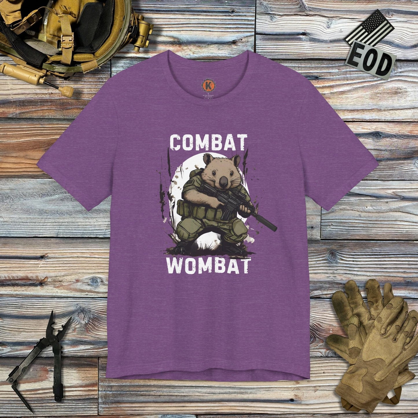 K-Factor Supply Co Combat Wombat T-Shirt Heather Team Purple / S