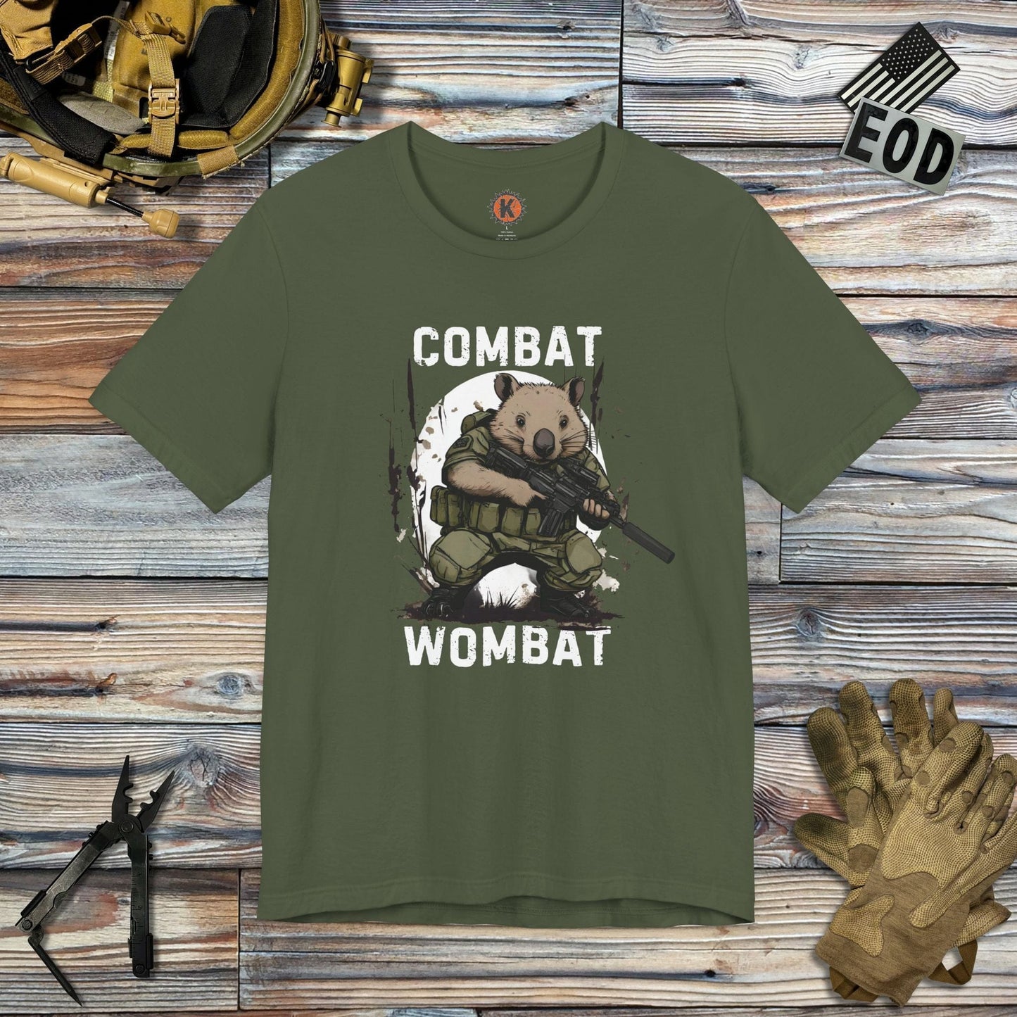K-Factor Supply Co Combat Wombat T-Shirt Military Green / S