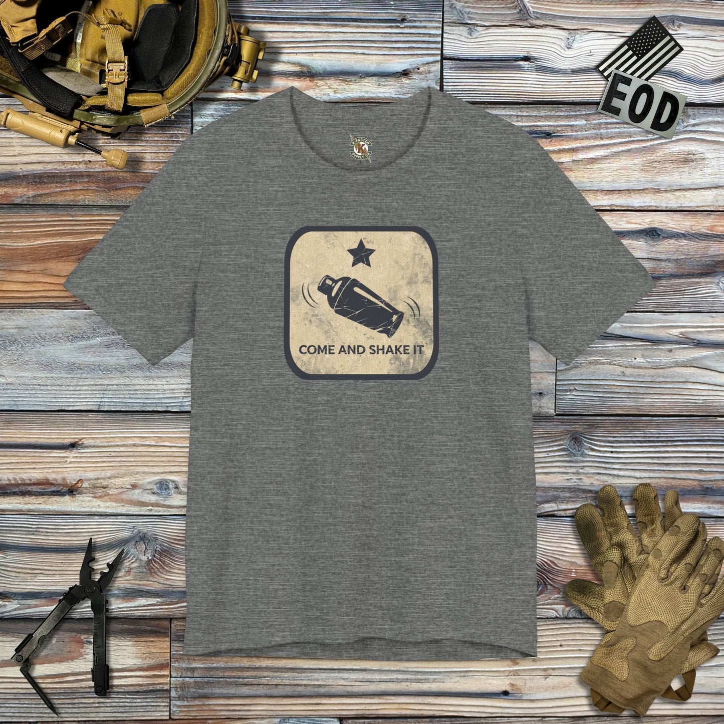 K-Factor Supply Co Come and Shake It Mk 2 T-Shirt Deep Heather / M