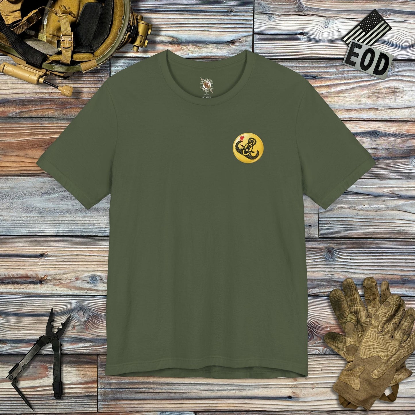 K-Factor Supply Co Comedian Crab T-Shirt Military Green / S