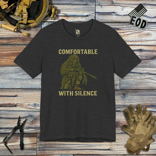 K-Factor Supply Co Comfortable with Silence T-Shirt Dark Grey Heather / S