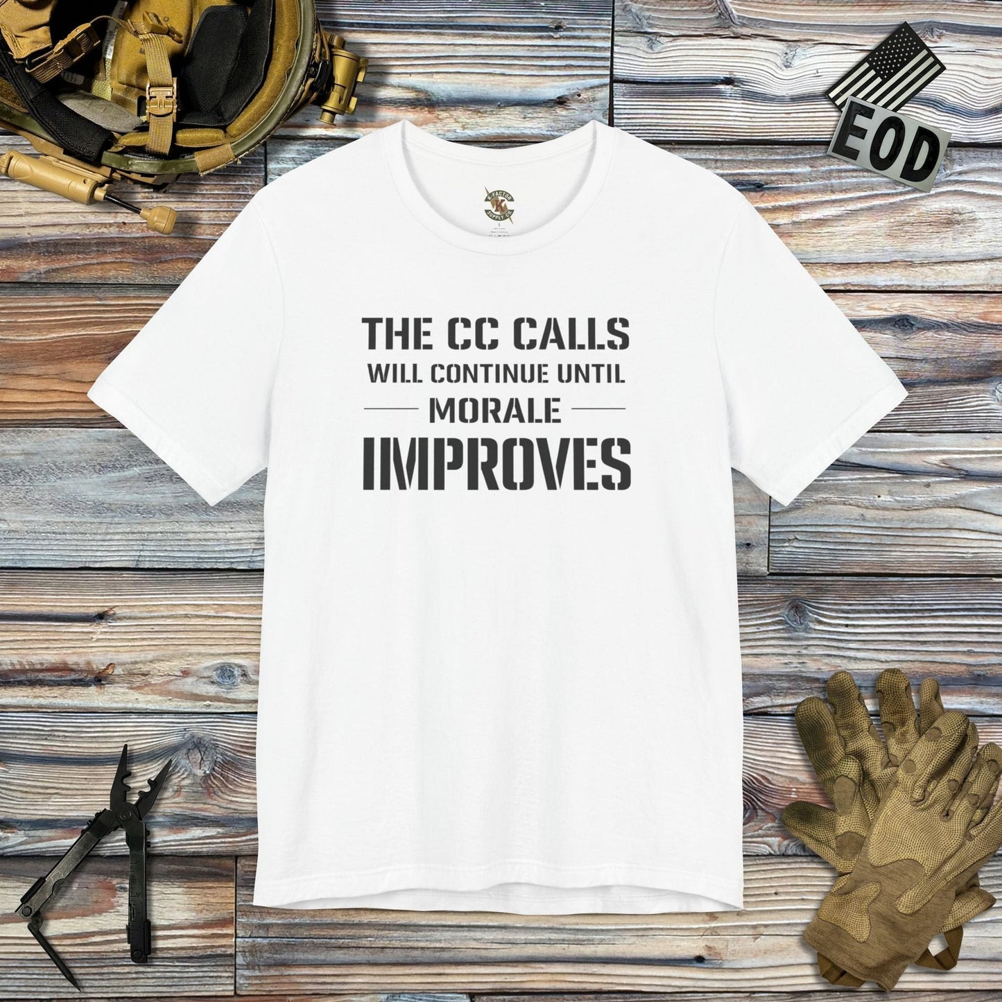 K-Factor Supply Co Commander's Call Morale T-Shirt White / S