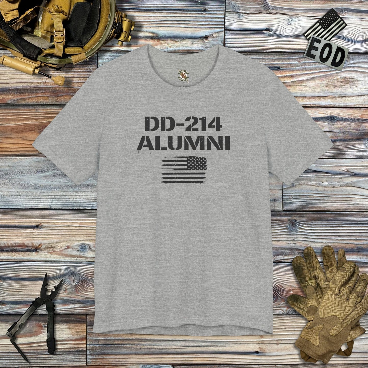 K-Factor Supply Co DD-214 Alumni T-Shirt Athletic Heather / S