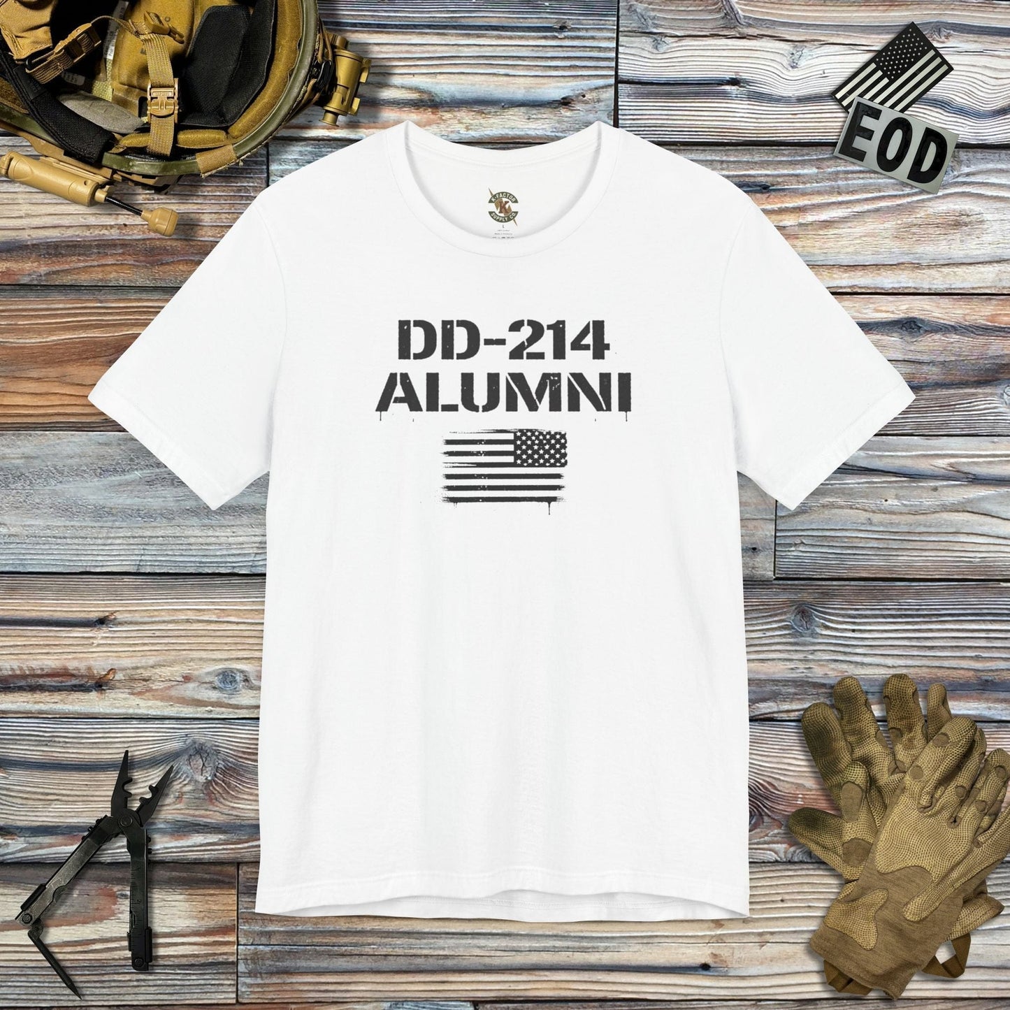 K-Factor Supply Co DD-214 Alumni T-Shirt White / S