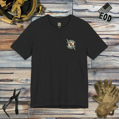 K-Factor Supply Co DD214 (Back Print) T-Shirt Solid Black Blend / S