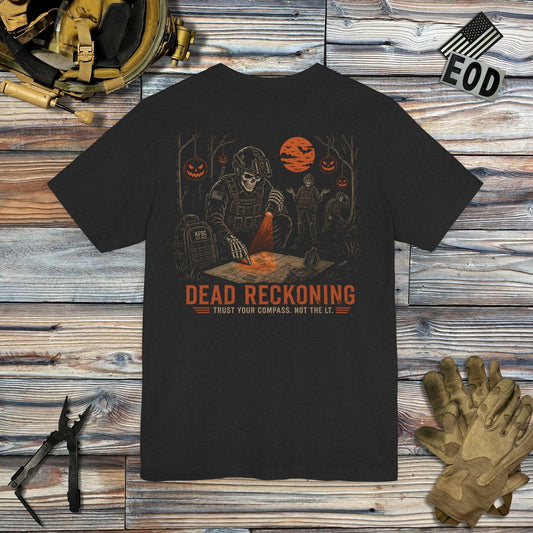 K-Factor Supply Co Dead Reckoning (Back Print) T-Shirt Solid Black Blend / S