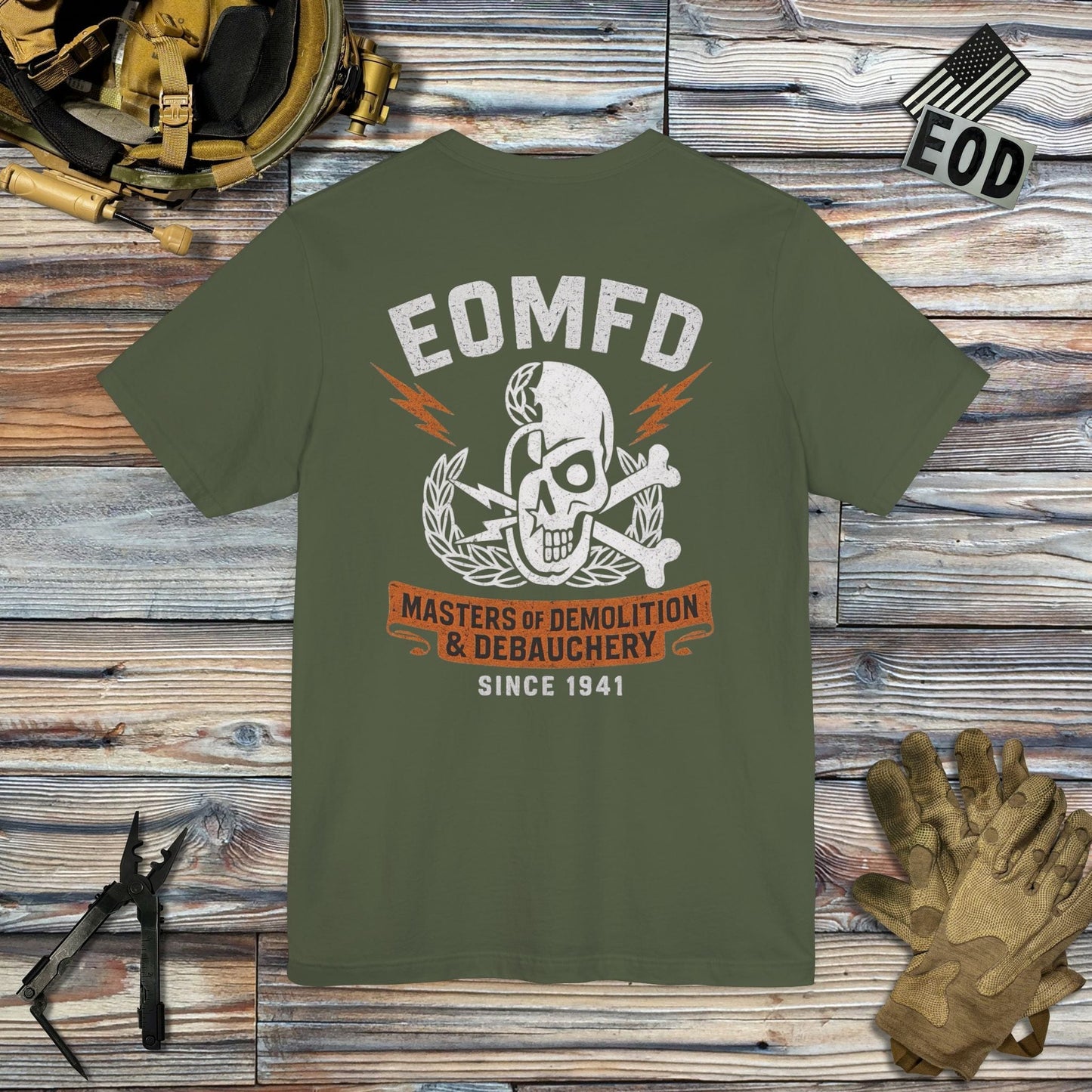 K-Factor Supply Co Demolition and Debauchery Mk 2 (Back Print) T-Shirt