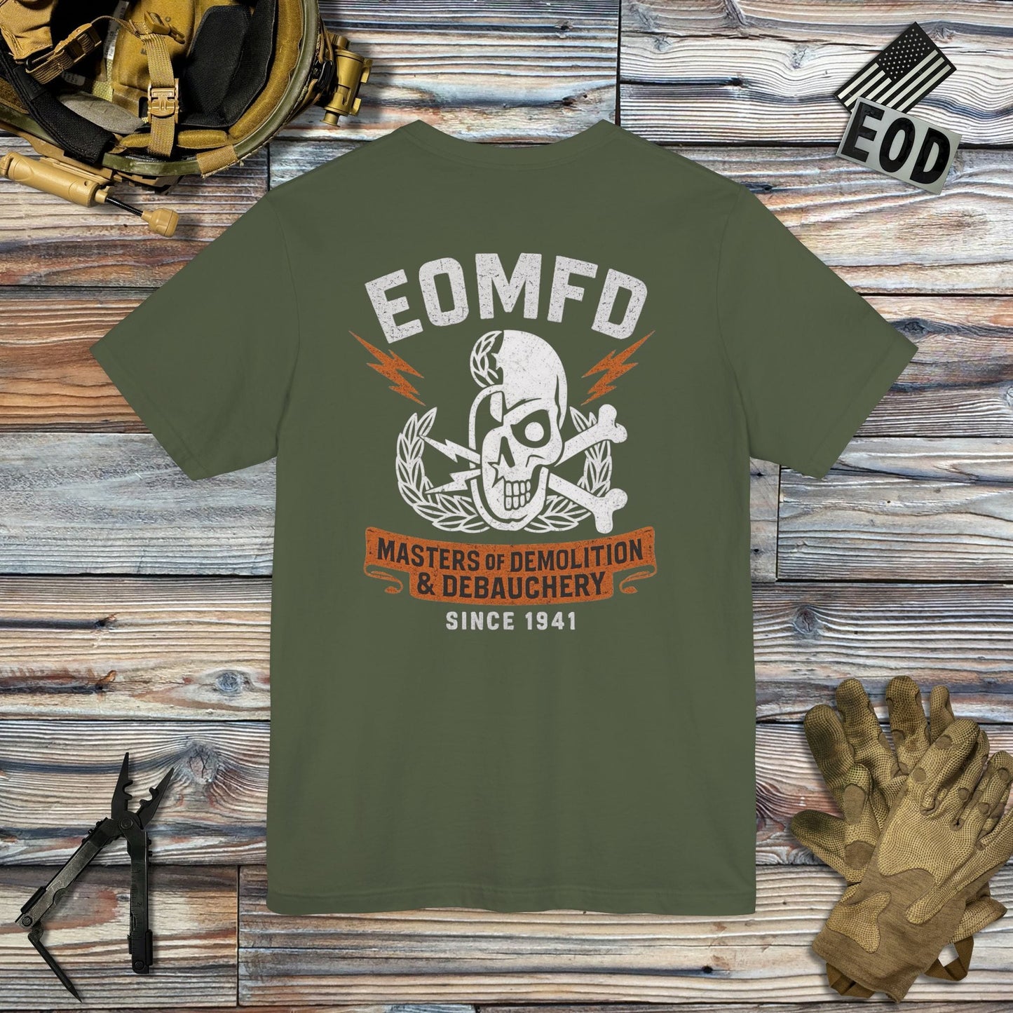 K-Factor Supply Co Demolition and Debauchery Mk 2 (Back Print) T-Shirt