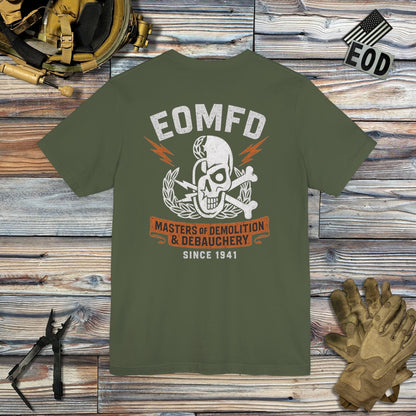K-Factor Supply Co Demolition and Debauchery Mk 2 (Back Print) T-Shirt