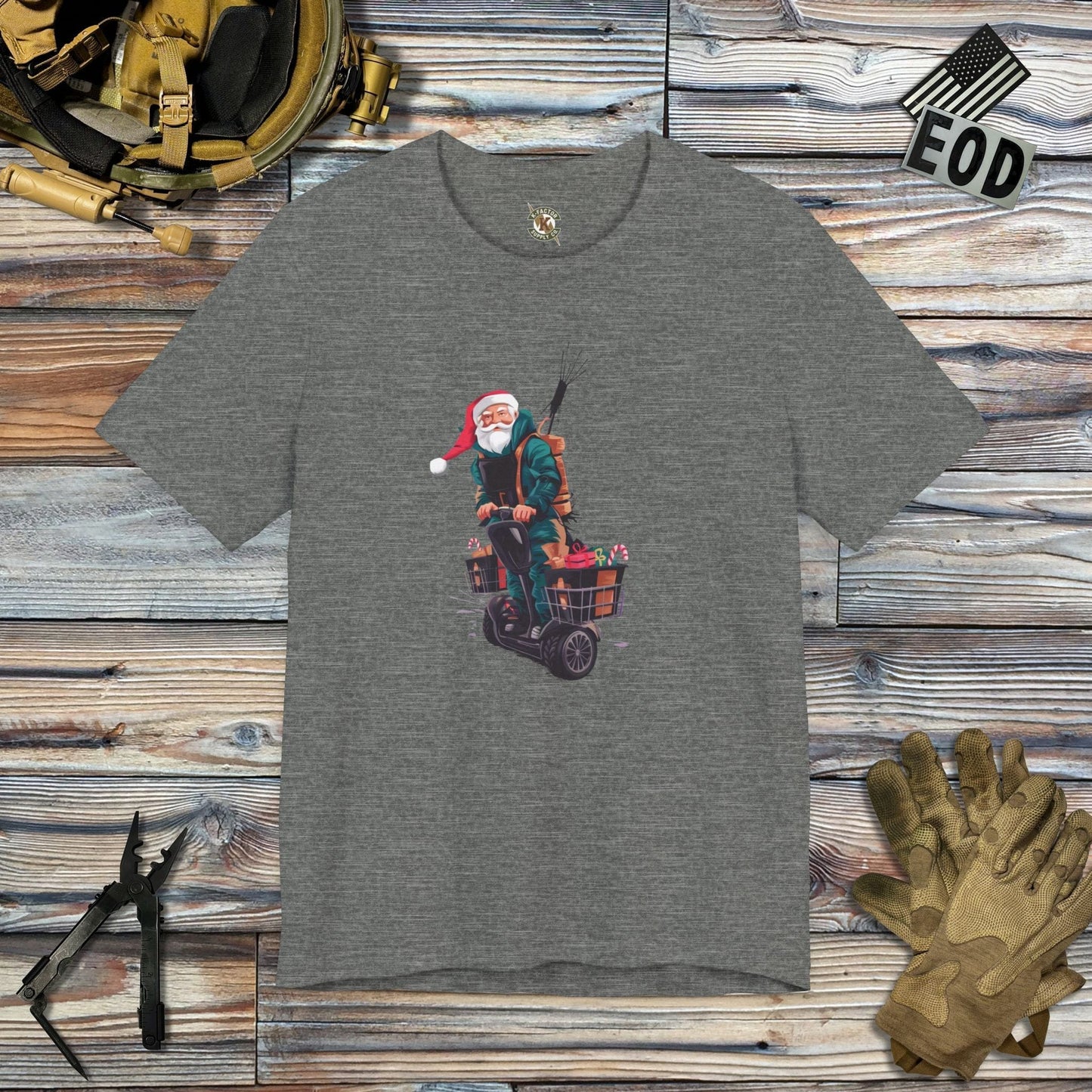 K-Factor Supply Co Downrange Santa T-Shirt Deep Heather / S