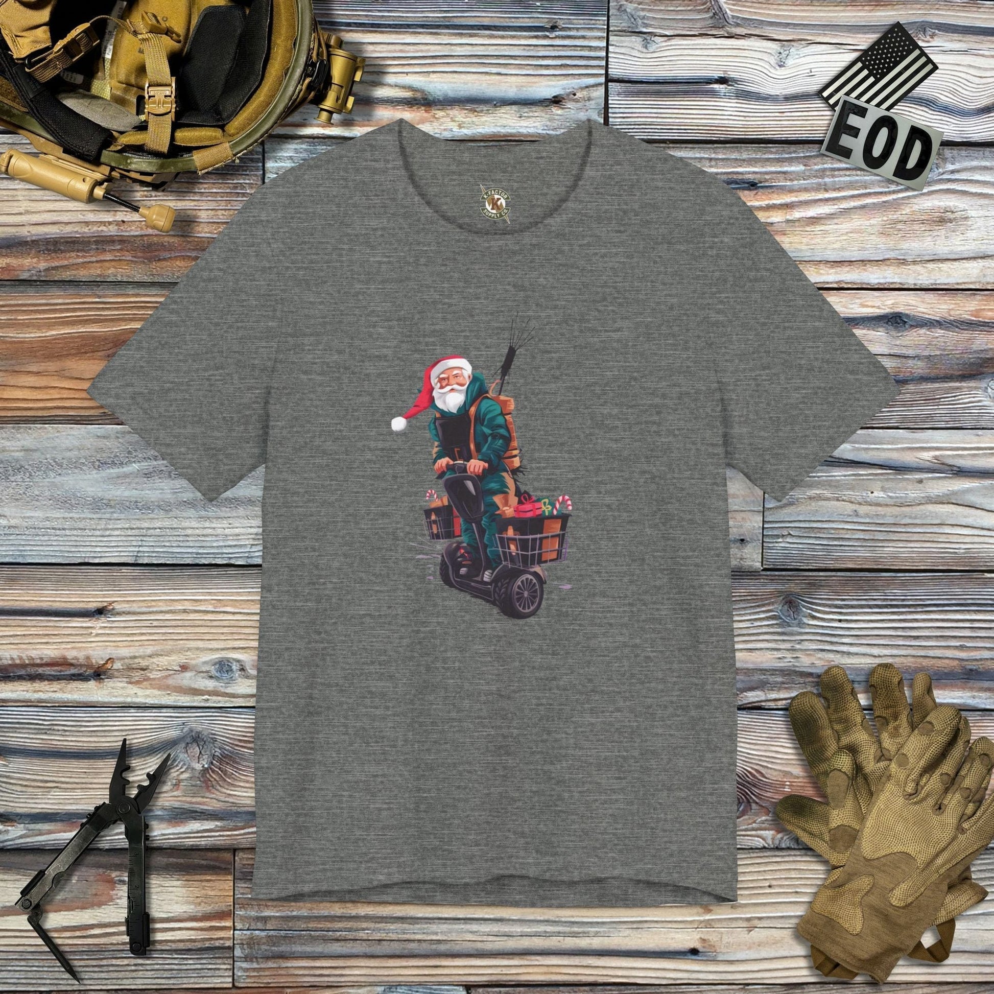 K-Factor Supply Co Downrange Santa T-Shirt Deep Heather / S