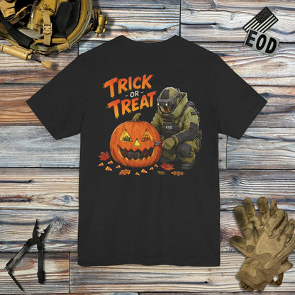 K-Factor Supply Co EOD Trick-or-Treat (Back Print) T-Shirt