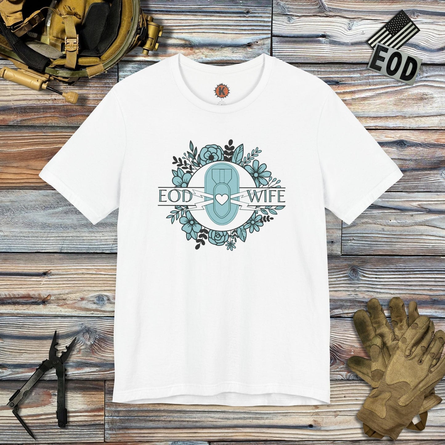 K-Factor Supply Co EOD Wife (Mk 1 Mod 0) T-Shirt White / S