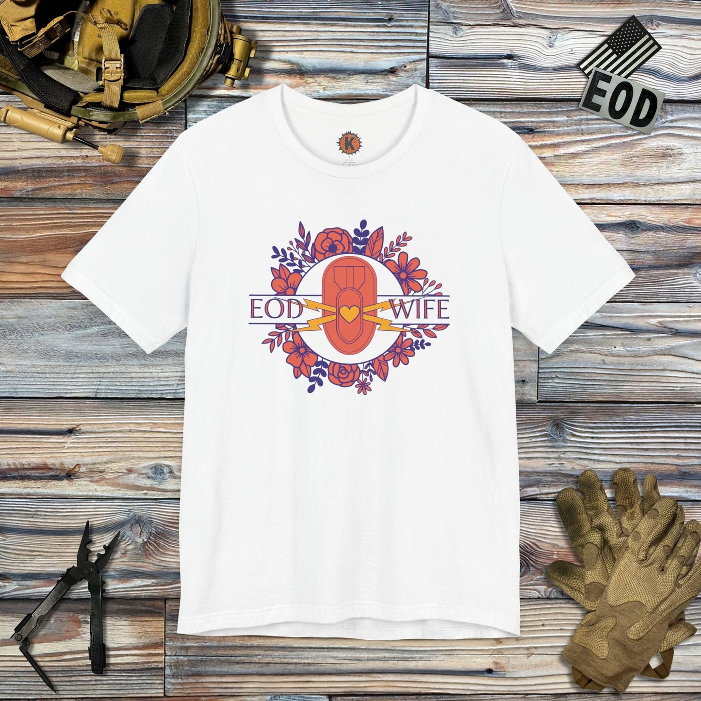 K-Factor Supply Co EOD Wife (Mk 1 Mod 1) T-Shirt White / S