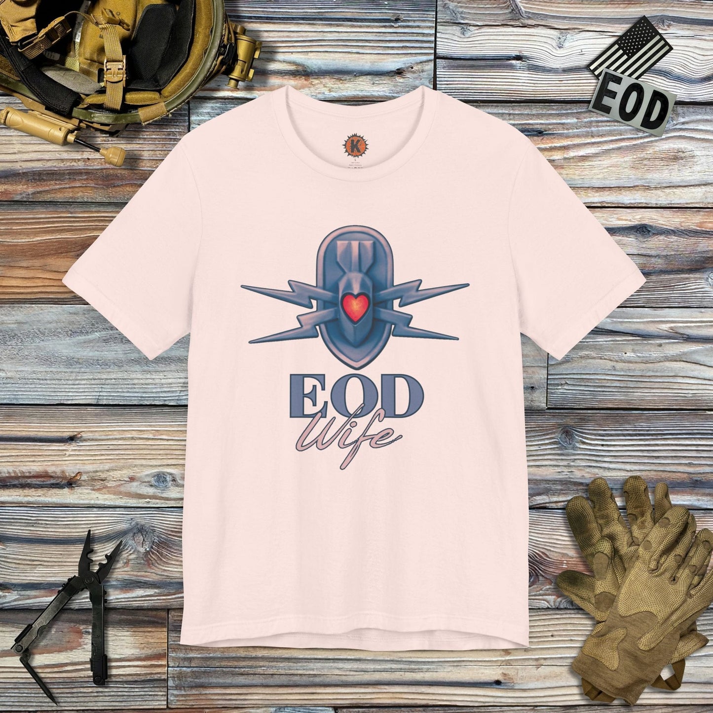 K-Factor Supply Co EOD Wife (Mk 2 Mod 0) T-Shirt Soft Pink / S