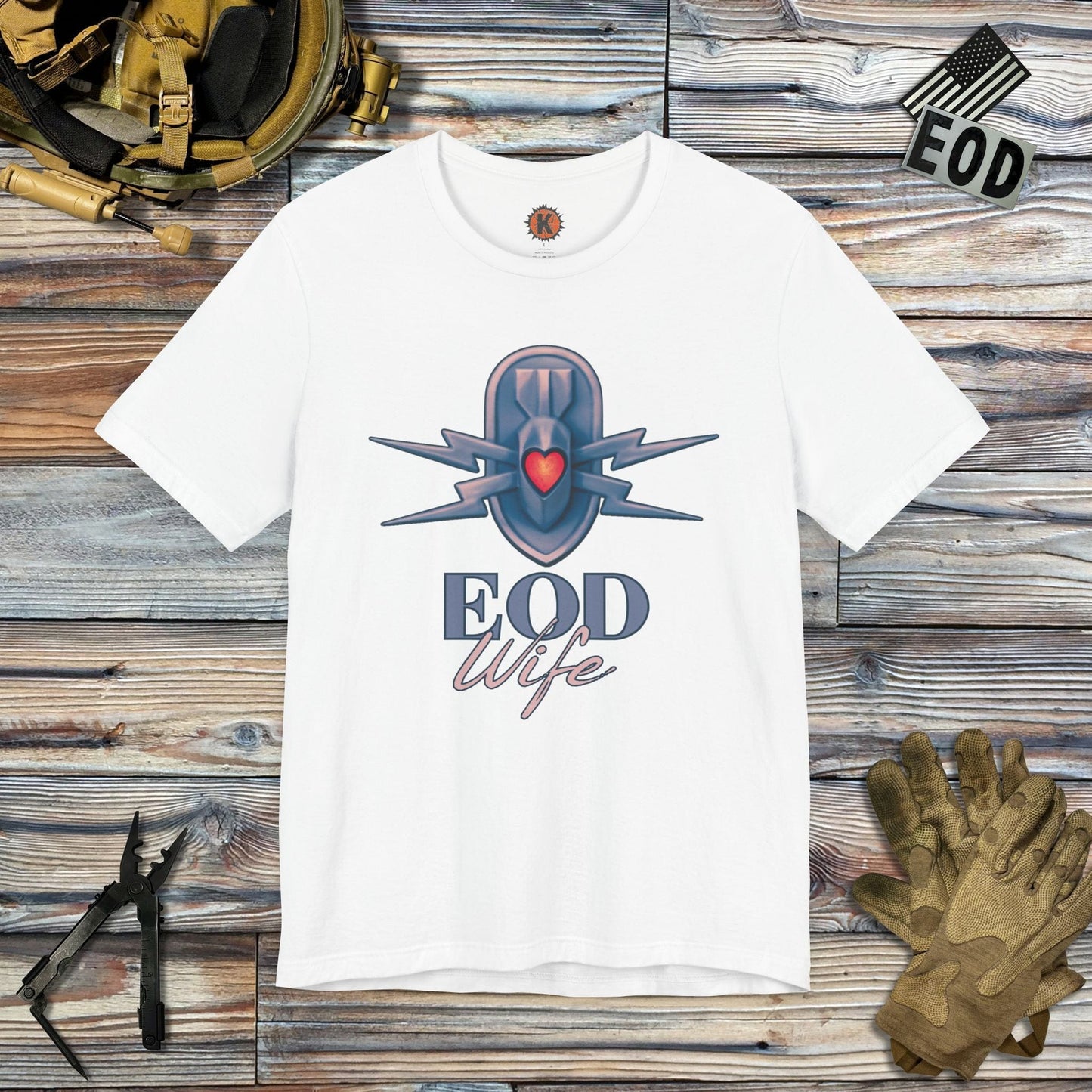 K-Factor Supply Co EOD Wife (Mk 2 Mod 0) T-Shirt White / S