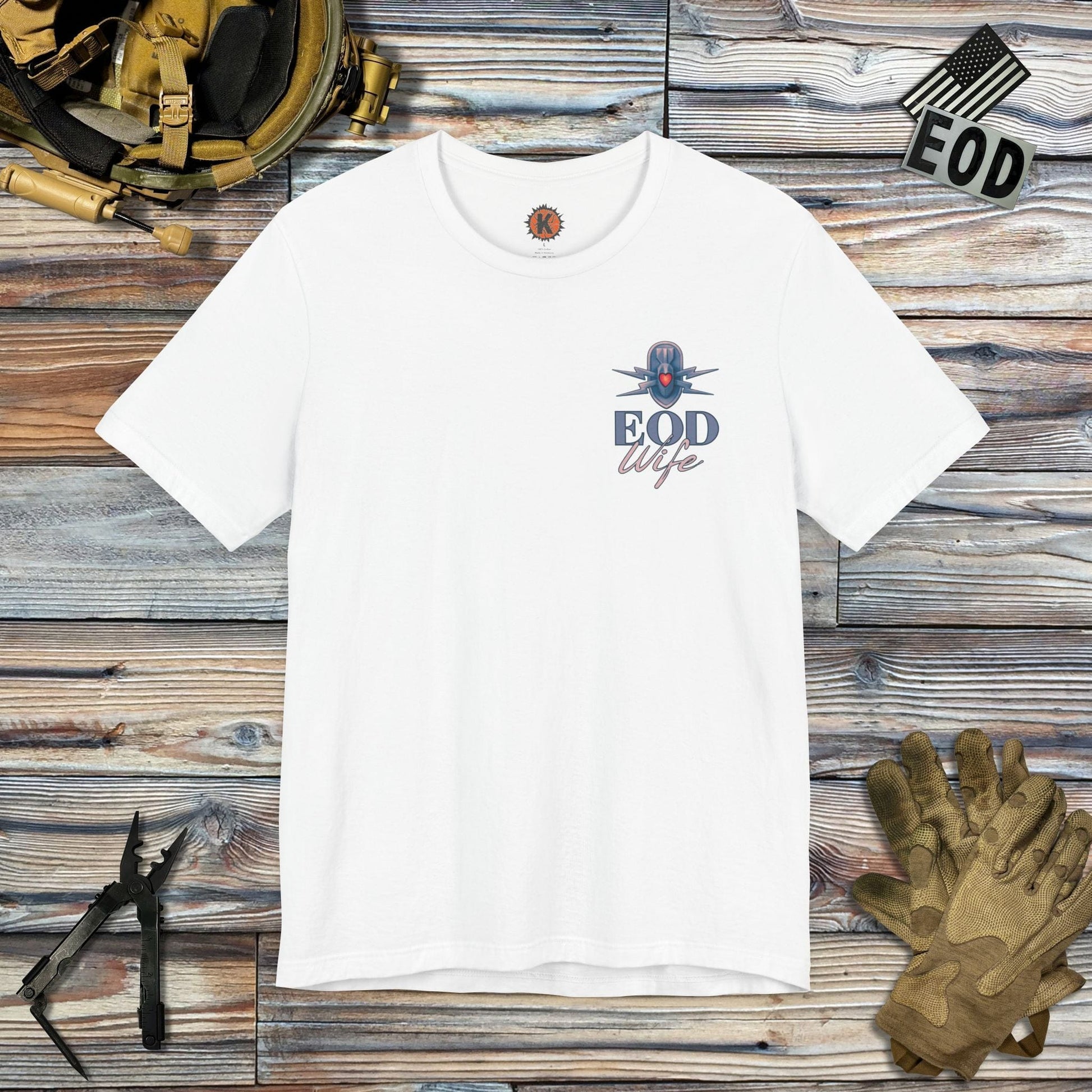 K-Factor Supply Co EOD Wife (Mk 2 Mod 1) T-Shirt White / S