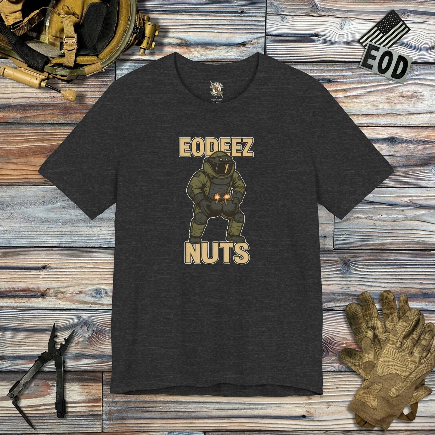 K-Factor Supply Co EODeez Nuts T-Shirt Dark Grey Heather / S