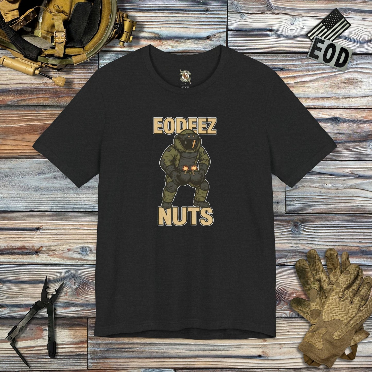 K-Factor Supply Co EODeez Nuts T-Shirt Solid Black Blend / S