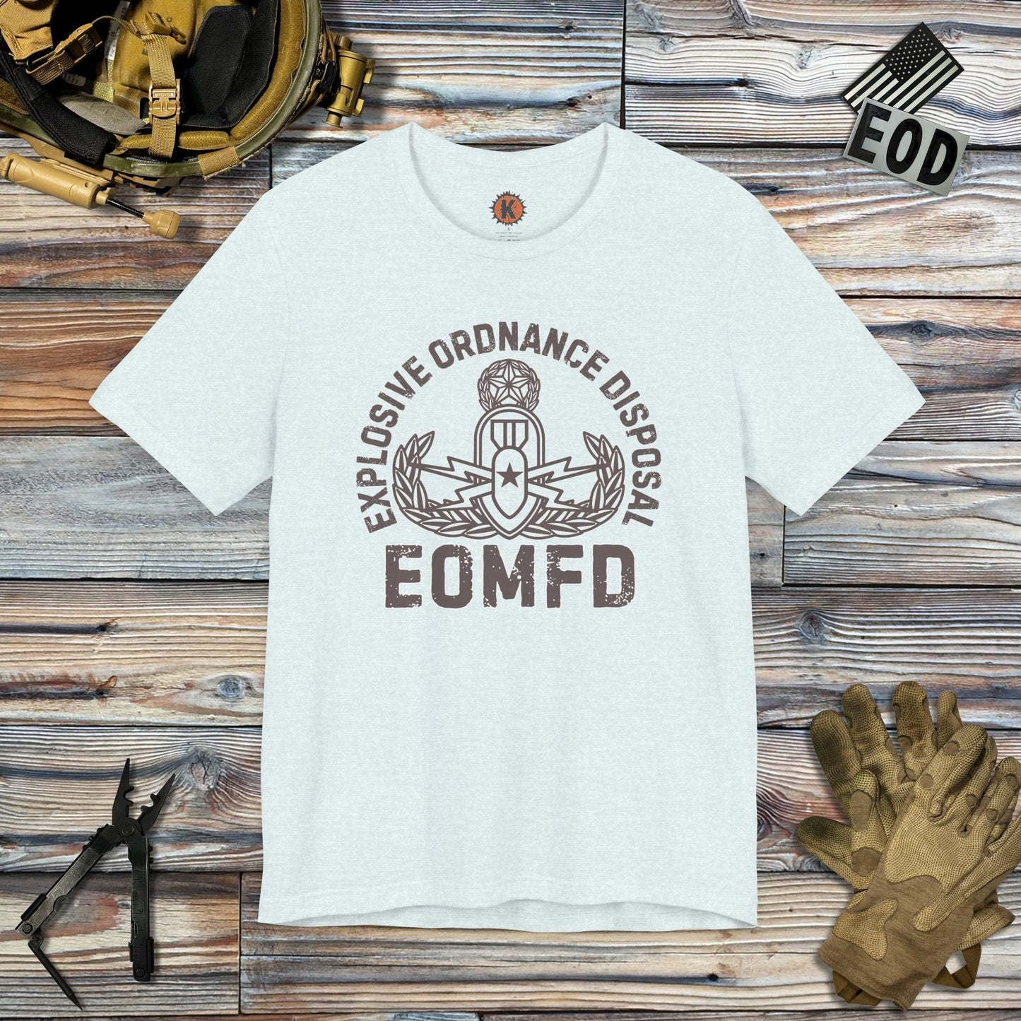 K-Factor Supply Co EOMFD Crab T-Shirt Heather Ice Blue / S